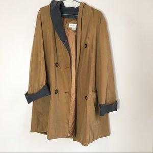 Oversized Vintage Button Jacket Brown Size Medium